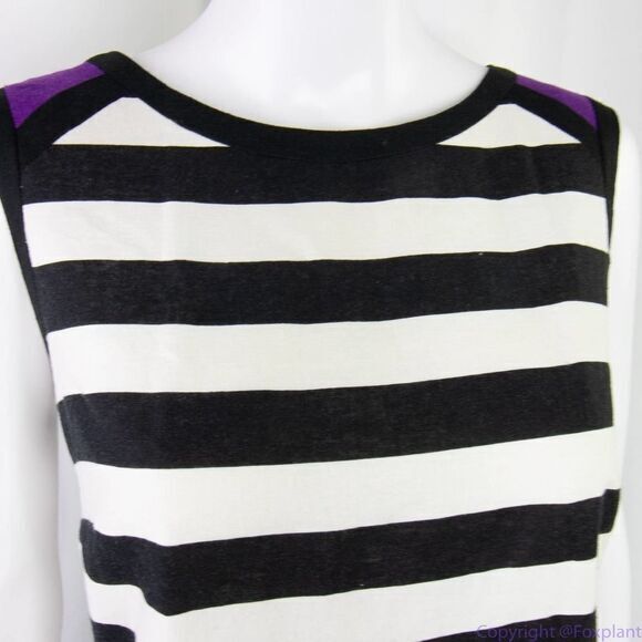 NEW Marks & Spencer M&S black and white striped linen dress, UK size 14 - Picture 4 of 16